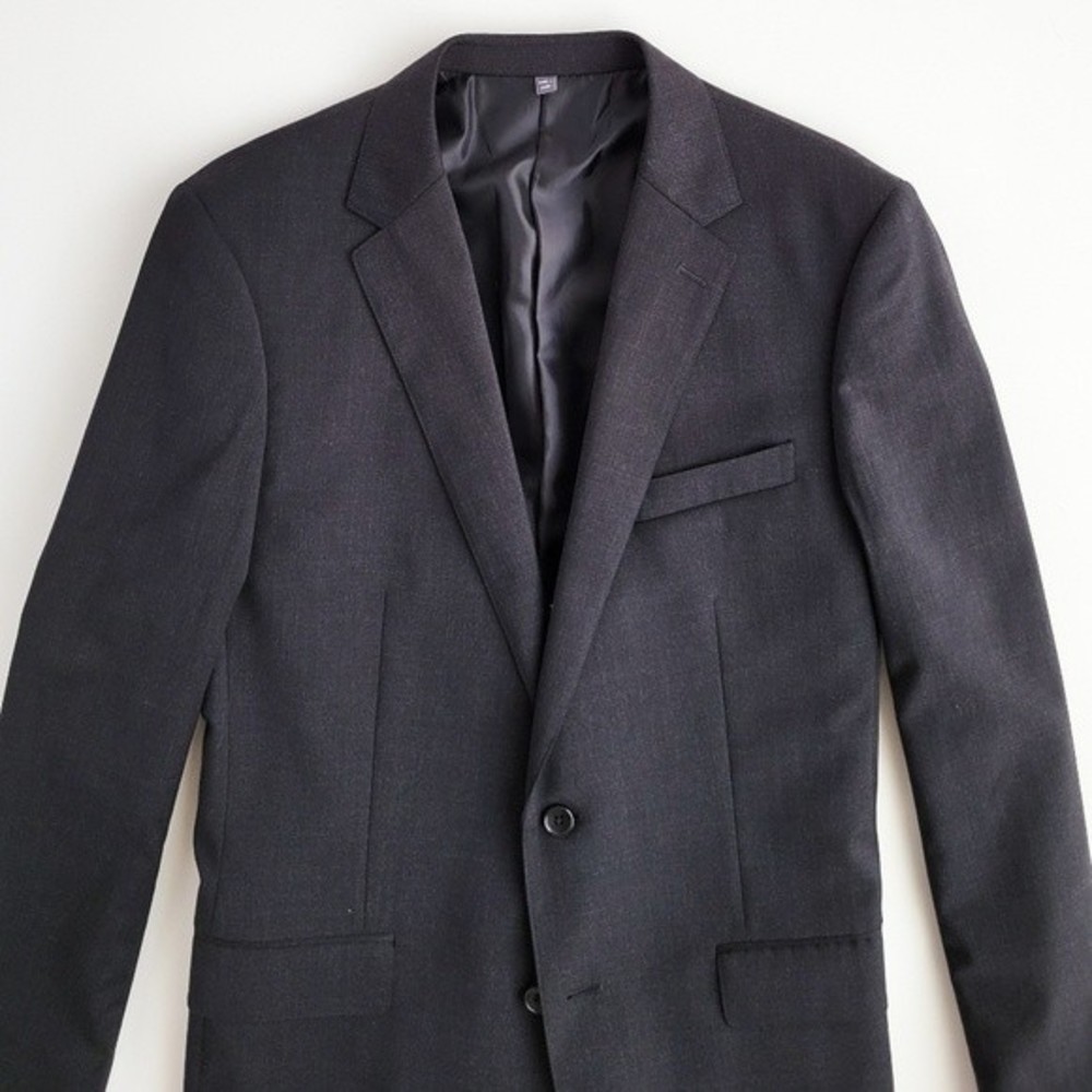 NEW Bonobos Blazer Wool Standard Fit Sport Jacket Charcoal Gray Dark Men 40L